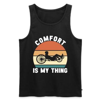 Recumbent Trike Liegetrike Liegedreirad - Männer Premium Bio Tank Top - Schwarz - Vorne - Michal (187cm)