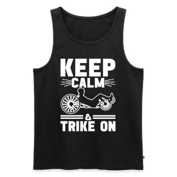 Recumbent Trike Liegetrike Liegedreirad - Männer Premium Bio Tank Top - Schwarz - Vorne - Michal (187cm)