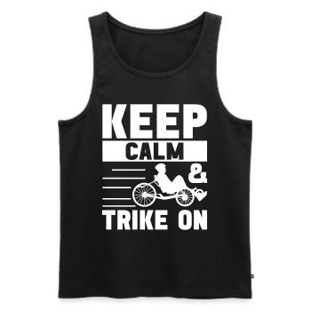 Recumbent Trike Liegetrike Liegedreirad - Männer Premium Bio Tank Top - Schwarz - Vorne - Michal (187cm)