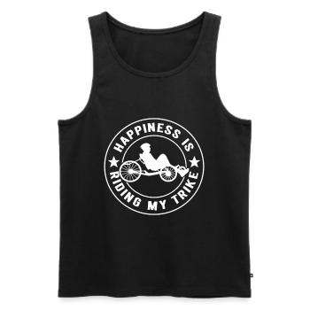 Recumbent Trike Liegetrike Liegedreirad - Männer Premium Bio Tank Top - Schwarz - Vorne - Michal (187cm)