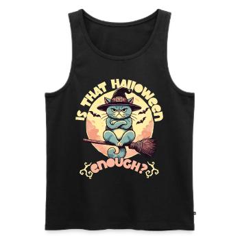 Is The Halloween Enough Cat Witch Hat - Men's Premium Organic Tank Top - black - Front - Michal (187cm)
