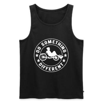 Recumbent Trike Liegetrike Liegedreirad - Männer Premium Bio Tank Top - Schwarz - Vorne - Michal (187cm)
