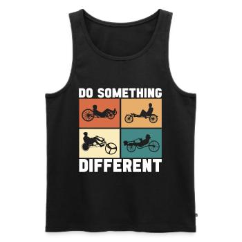 Recumbent Trike Liegetrike Liegedreirad - Männer Premium Bio Tank Top - Schwarz - Vorne - Michal (187cm)