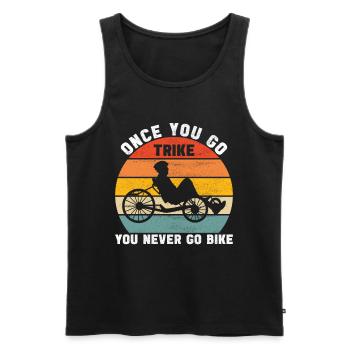 Recumbent Trike Liegetrike Liegedreirad - Männer Premium Bio Tank Top - Schwarz - Vorne - Michal (187cm)