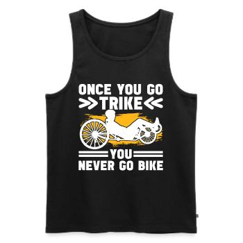Recumbent Trike Liegetrike Liegedreirad - Männer Premium Bio Tank Top - Schwarz - Vorne - Michal (187cm)