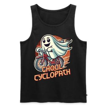 Ghoul Cyclopath Gespenst Fahrradfahren - Männer Premium Bio Tank Top - Schwarz - Vorne - Michal (187cm)