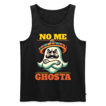 unMexican Ghost Drôle de jeu de mots - Débardeur bio Premium Homme - noir - Devant - Michal (187cm)