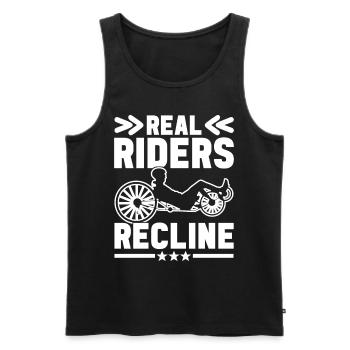 Recumbent Trike Liegetrike Liegedreirad - Männer Premium Bio Tank Top - Schwarz - Vorne - Michal (187cm)