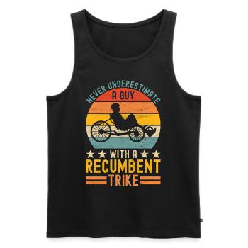 Recumbent Trike Liegetrike Liegedreirad - Männer Premium Bio Tank Top - Schwarz - Vorne - Michal (187cm)