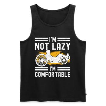 Recumbent Trike Liegetrike Liegedreirad - Männer Premium Bio Tank Top - Schwarz - Vorne - Michal (187cm)