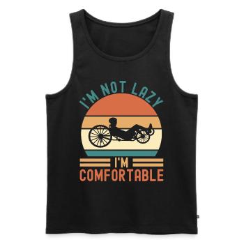 Recumbent Trike Liegetrike Liegedreirad - Männer Premium Bio Tank Top - Schwarz - Vorne - Michal (187cm)