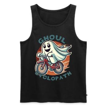 Ghoul Cyclopathe Vélo Halloween Fun - Débardeur bio Premium Homme - noir - Devant - Michal (187cm)