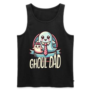 Ghoul Dad Drôle Halloween Design - Débardeur bio Premium Homme - noir - Devant - Michal (187cm)