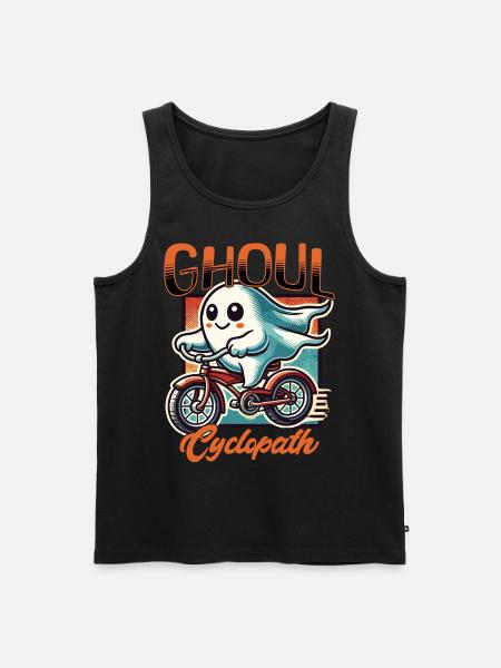 Ghoul Cyclopath Funny Ghost Driver - Men's Premium Organic Tank Top - black