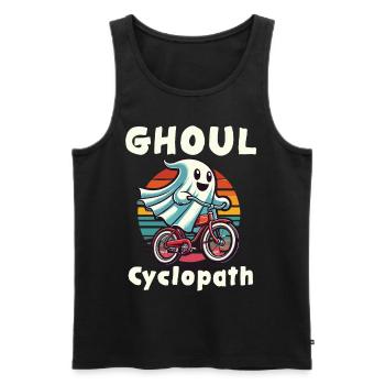Ghoul Cyclopath Retro Ghost Driver - Débardeur bio Premium Homme - noir - Devant - Michal (187cm)