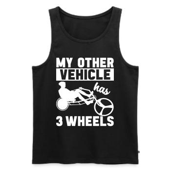 Recumbent Trike Liegetrike Liegedreirad - Männer Premium Bio Tank Top - Schwarz - Vorne - Michal (187cm)