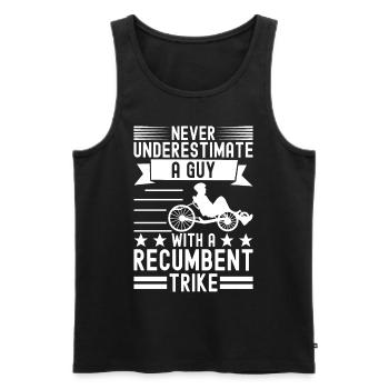Recumbent Trike Liegetrike Liegedreirad - Männer Premium Bio Tank Top - Schwarz - Vorne - Michal (187cm)