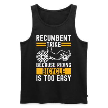 Recumbent Trike Liegetrike Liegedreirad - Männer Premium Bio Tank Top - Schwarz - Vorne - Michal (187cm)
