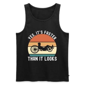Recumbent Trike Liegetrike Liegedreirad - Männer Premium Bio Tank Top - Schwarz - Vorne - Michal (187cm)