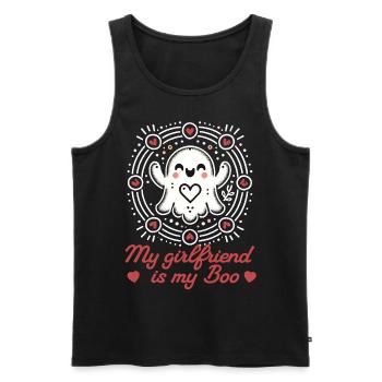 Ma copine est mon âme boo amour - Débardeur bio Premium Homme - noir - Devant - Michal (187cm)