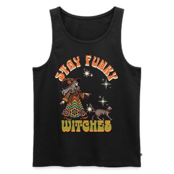 Halloween Kostüm Hexen Liebhaber Design - Männer Premium Bio Tank Top - Schwarz - Vorne - Michal (187cm)
