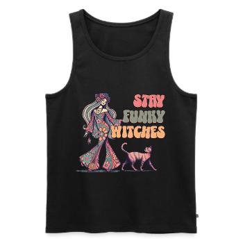 Halloween Kostüm Hexen Liebhaber Design - Männer Premium Bio Tank Top - Schwarz - Vorne - Michal (187cm)