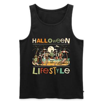 Halloween Lifestyle Beach Fun - Men's Premium Organic Tank Top - black - Front - Michal (187cm)