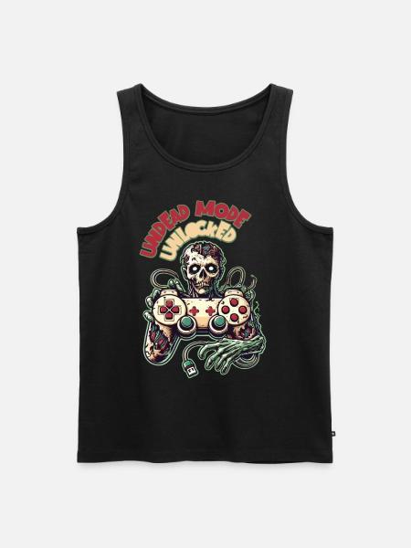 Zombie Gaming Controller Undead Mode - Men's Premium Organic Tank Top - black