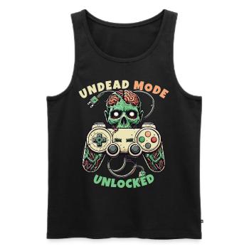 Manette de jeu Zombie : Mode Mort-vivant - Débardeur bio Premium Homme - noir - Devant - Michal (187cm)