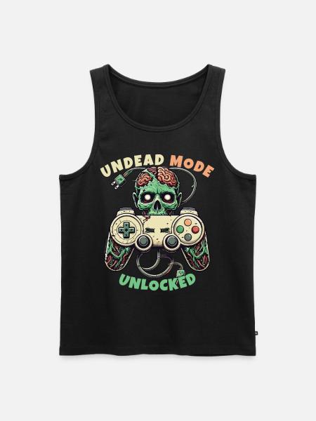 Zombie Gaming Controller: Undead Mode - Men's Premium Organic Tank Top - black