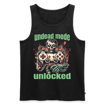 Zombie Gaming Controller: Untoter Modus - Männer Premium Bio Tank Top - Schwarz - Vorne - AI Model Male 178 light (178cm)