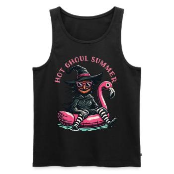Hot Ghoul Summer Hexen Flamingo Spaß - Männer Premium Bio Tank Top - Schwarz - Vorne - AI Model Male 178 light (178cm)