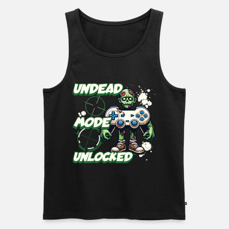 Zombie Gaming Controller: Undead Mode - Men's Premium Organic Tank Top - black