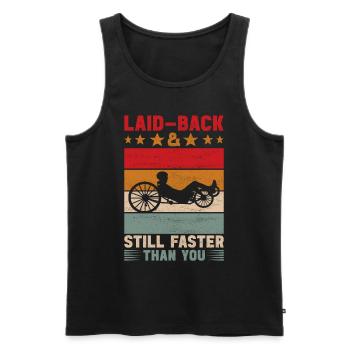 Recumbent Trike Liegetrike Liegedreirad - Männer Premium Bio Tank Top - Schwarz - Vorne - Michal (187cm)
