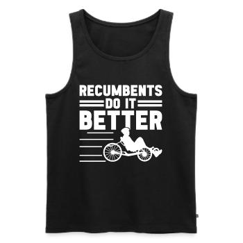 Recumbent Trike Liegetrike Liegedreirad - Männer Premium Bio Tank Top - Schwarz - Vorne - Michal (187cm)