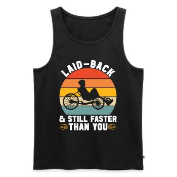 Recumbent Trike Liegetrike Liegedreirad - Männer Premium Bio Tank Top - Schwarz - Vorne - Michal (187cm)