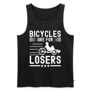 Recumbent Trike Liegetrike Liegedreirad - Männer Premium Bio Tank Top - Schwarz - Vorne - Michal (187cm)