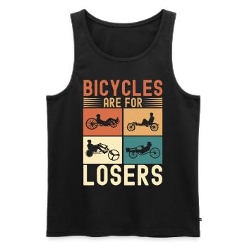 Recumbent Trike Liegetrike Liegedreirad - Männer Premium Bio Tank Top - Schwarz - Vorne - Michal (187cm)