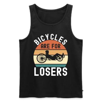 Recumbent Trike Liegetrike Liegedreirad - Männer Premium Bio Tank Top - Schwarz - Vorne - Michal (187cm)