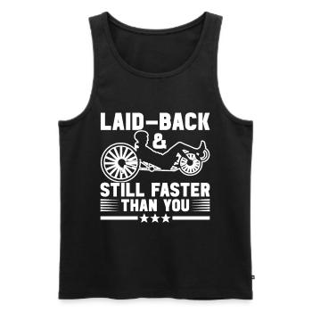 Recumbent Trike Liegetrike Liegedreirad - Männer Premium Bio Tank Top - Schwarz - Vorne - Michal (187cm)