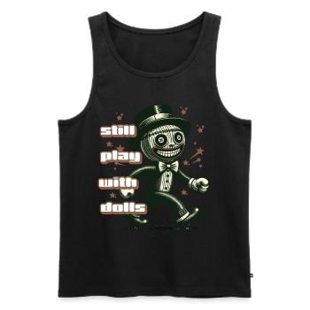 Voodoo Doll Creepy Party Design Still Playing - Men's Premium Organic Tank Top - black - Front - Michal (187cm)