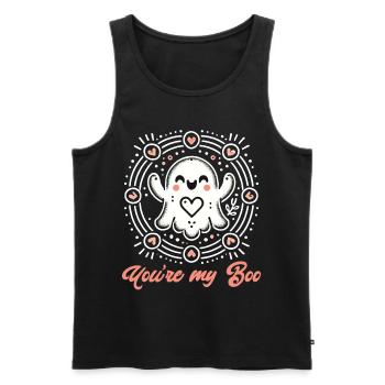 Tu es mon boo Mignon Ghost Design - Débardeur bio Premium Homme - noir - Devant - Michal (187cm)
