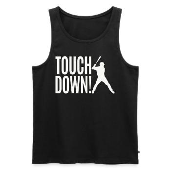 Touchdown Baseball Sports Funny - Men's Premium Organic Tank Top - black - Front - Michal (187cm)