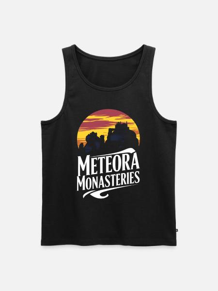 meteora monasteries - Men's Premium Organic Tank Top - black