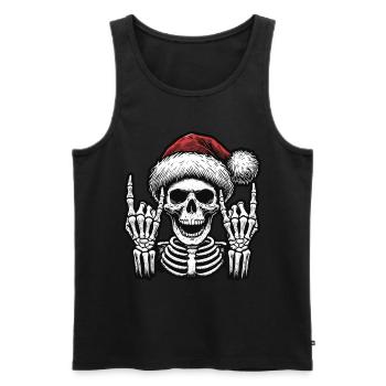 Christmas skull rocks winter - Men's Premium Organic Tank Top - black - Front - AI Model Male 178 light (178cm)