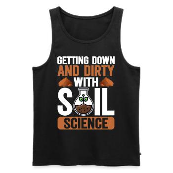 Bodenwissenschaftler Soil Science - Men's Premium Organic Tank Top - black - Front - Michal (187cm)