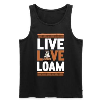 Bodenwissenschaftler Soil Science - Men's Premium Organic Tank Top - black - Front - Michal (187cm)