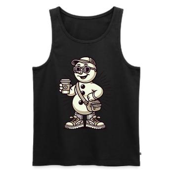 Funny Snob Snob Christmas Time Sarcasm - Men's Premium Organic Tank Top - black - Front - Michal (187cm)