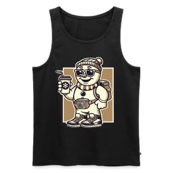 Funny Snobs Christmas Sarcasm - Men's Premium Organic Tank Top - black - Front - Michal (187cm)