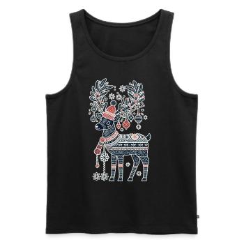 Christmas reindeer magic in the - Men's Premium Organic Tank Top - black - Front - Michal (187cm)